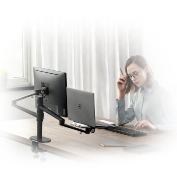Großhandel Dual Arm Desktop Mount Exclearable Laptop und Monitor Armhaltere für Monitor